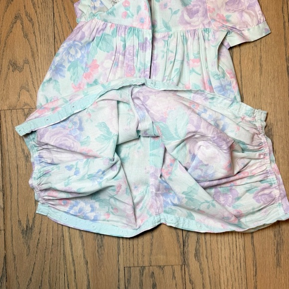 Vintage Polly Flinders Floral Bubble Bottom Babygirl Onepiece Romper 18 Months - Picture 11 of 14